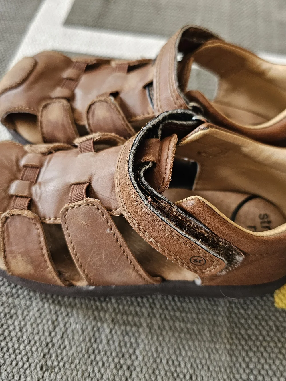 Stride Rite Boys Brown Closed-Toe Fisherman Sandals